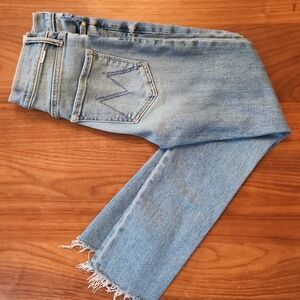 Mother Dazzler Mid Length Ankle Fray